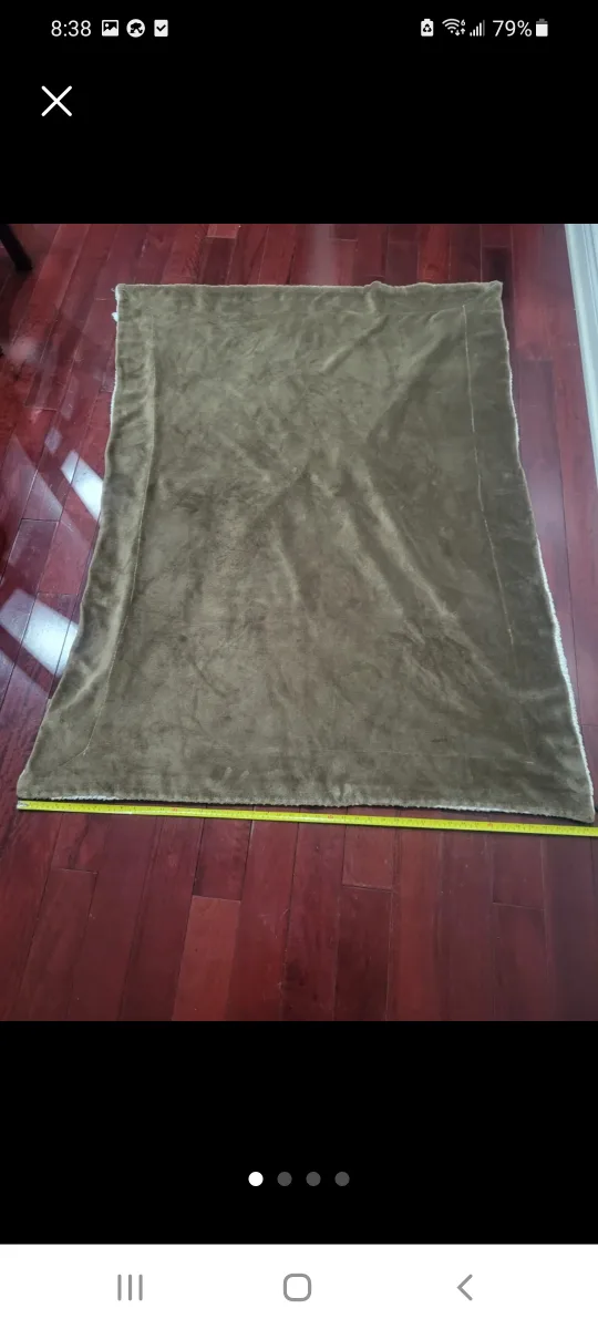 Brown & White Throw Blanket 41x59 in thumbnail