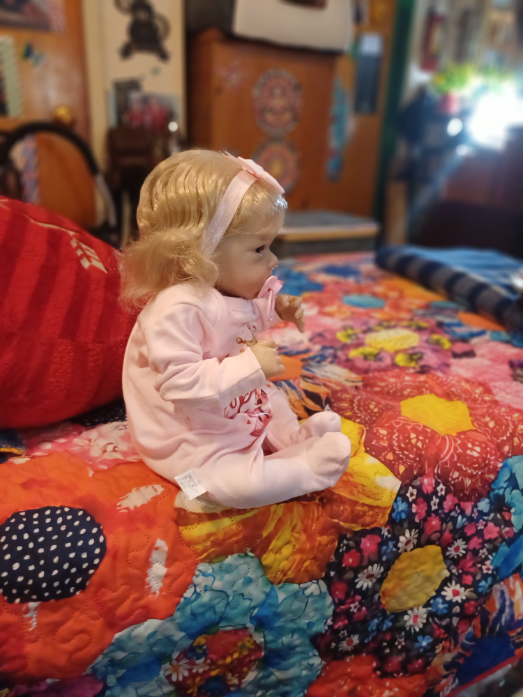 Reborn Baby Doll - Blonde Hair, Blue Eyes - photo 3