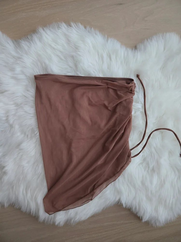 Brown Halter One-Piece Swimsuit with Sarong image indicator(5)