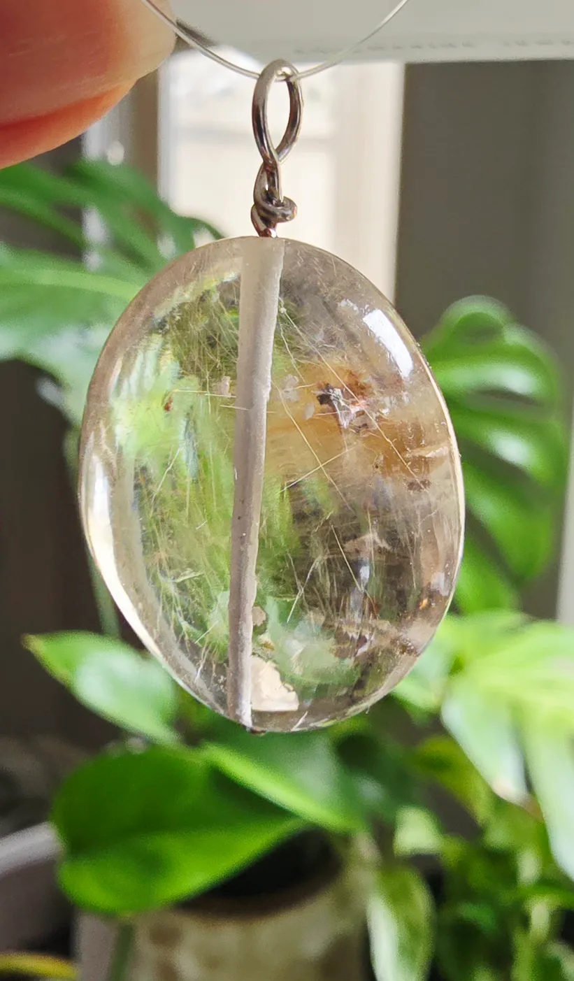 New Rutilated Quartz natural gemstone pendant image indicator(6)