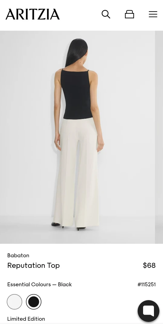 Aritzia Babaton Reputation Top w/ Tags: Size XS - photo 3