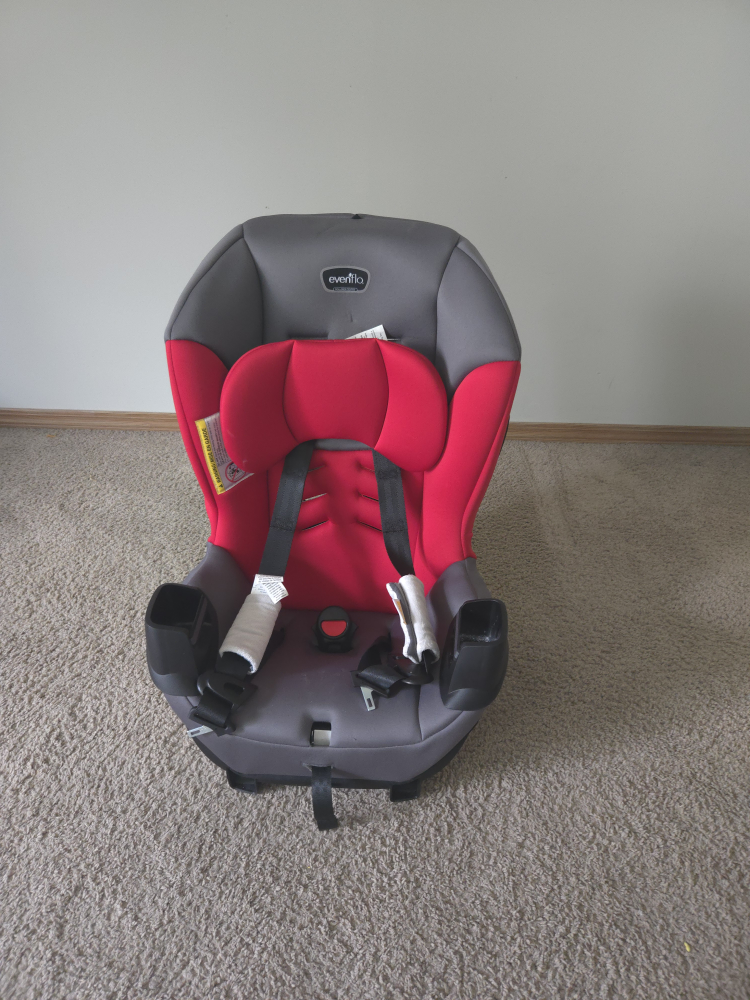 Evenflo Car Seat - Red & Grey