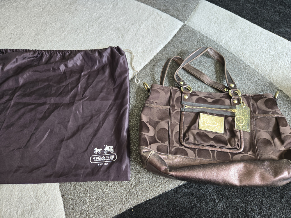 Coach Poppy Brown Tote Bag