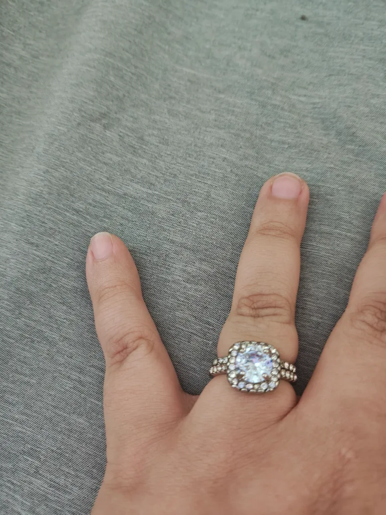 Ring with large stone 2 PCs set thumbnail