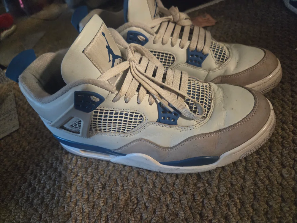 Air Jordan 4 Retro White/Blue Shoes