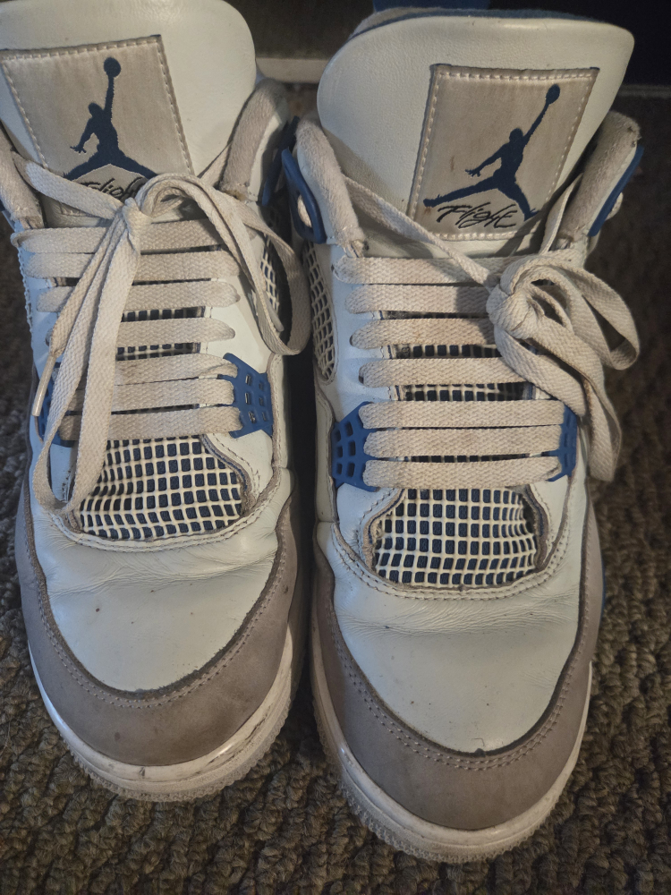 Air Jordan 4 Retro White/Blue Shoes - photo 2