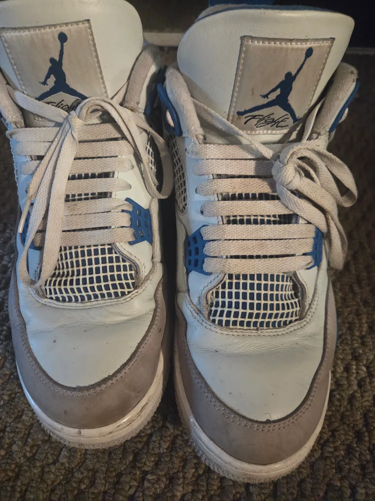Air Jordan 4 Retro White/Blue Shoes image indicator(2)