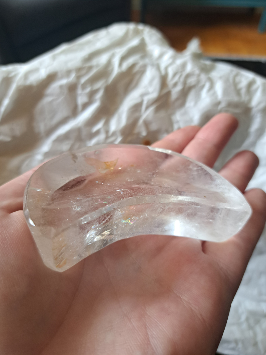 Clear Quartz Crystal Moon bowl - photo 3