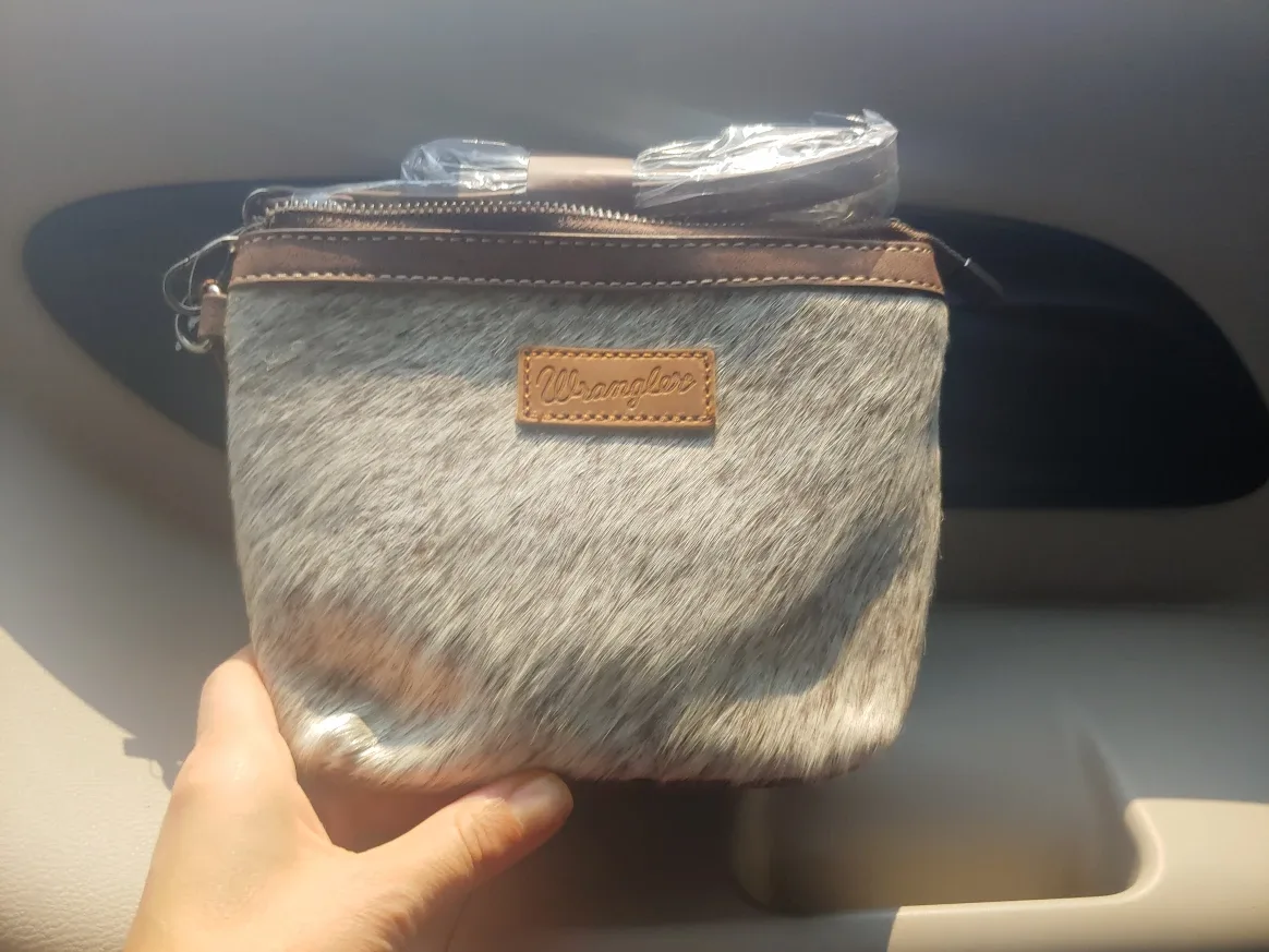 Wrangler Cowhide & Floral Embossed Bag thumbnail