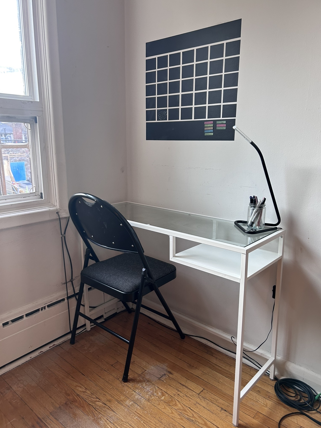 IKEA VITTSJÖ Laptop Table – White/Glass