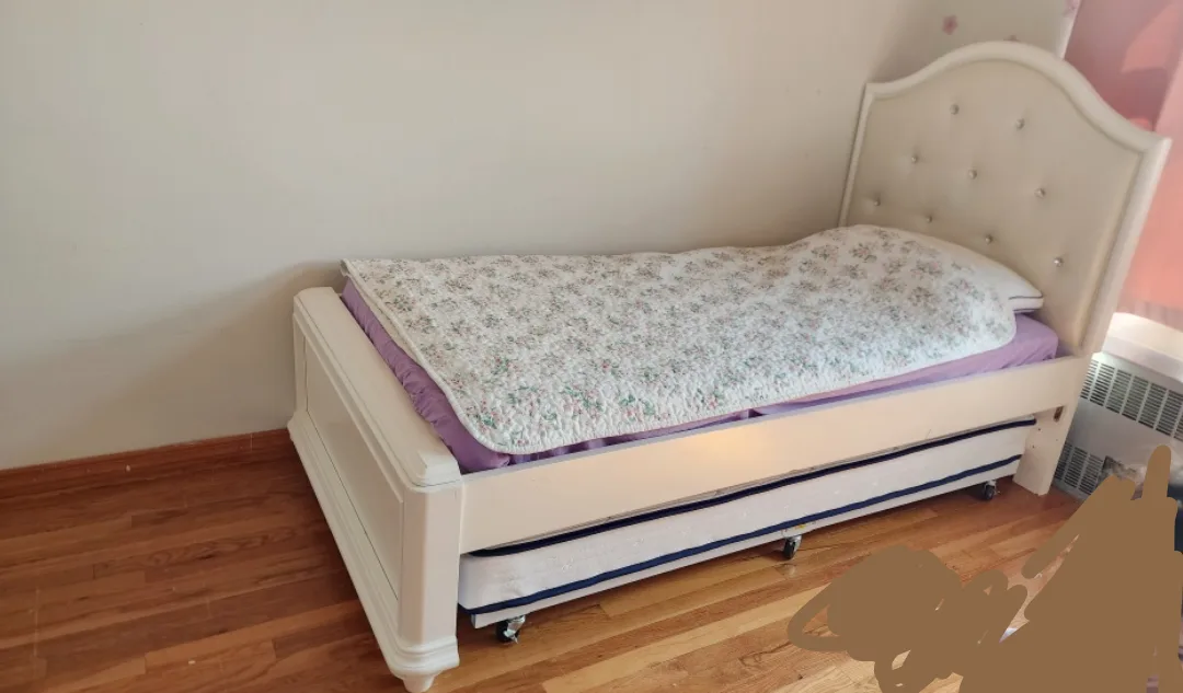 White Twin Bed (trundle and mattresses not included) image indicator(2)