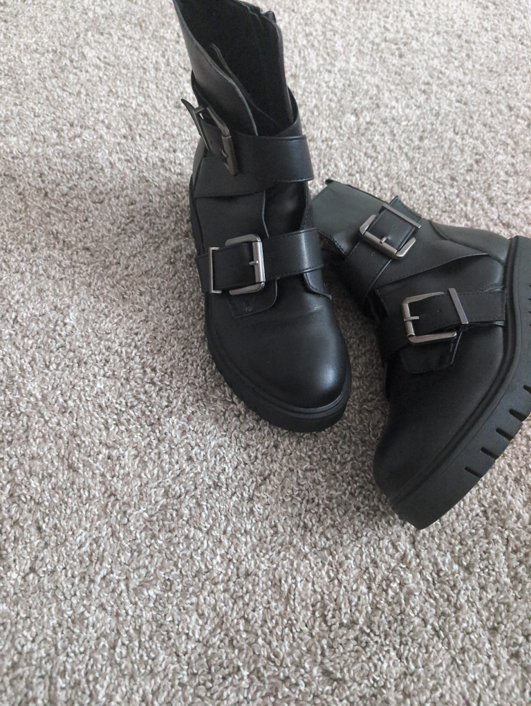 Black Buckle Ankle Boots - photo 2