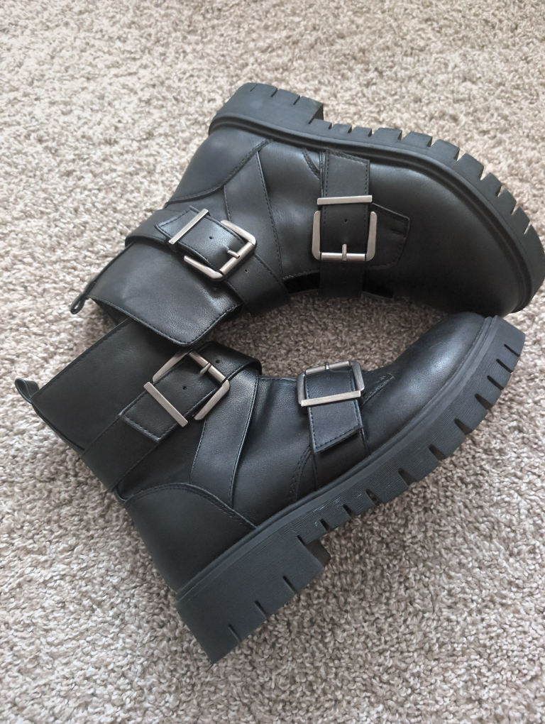 Black Buckle Ankle Boots - photo 3