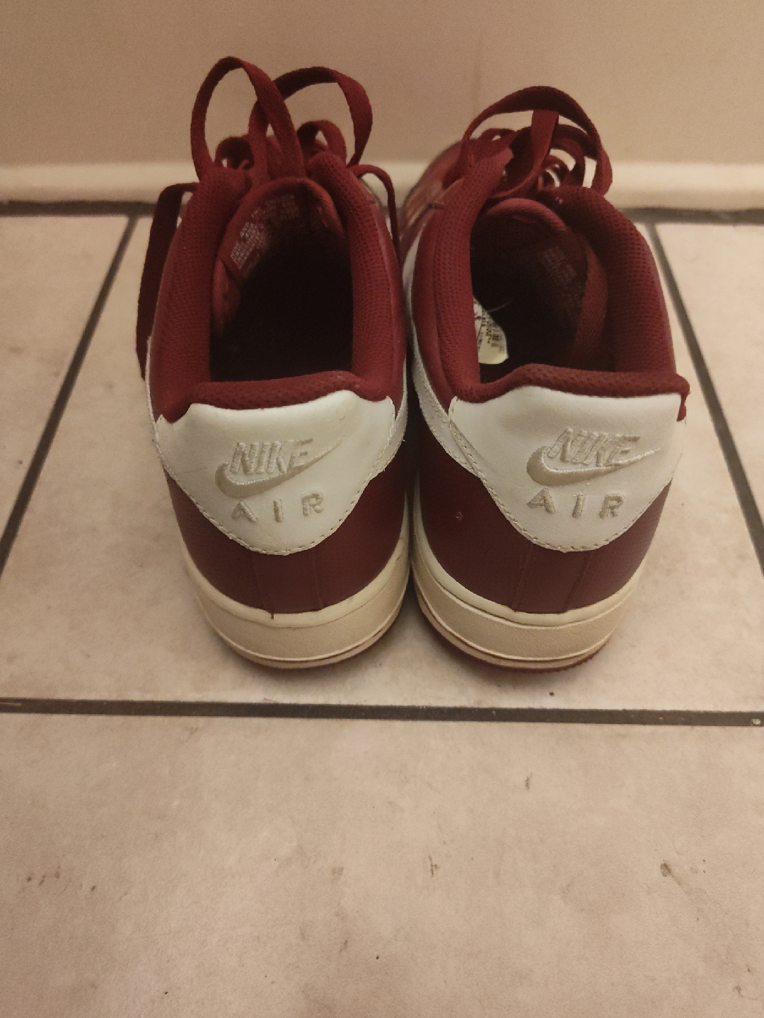 Nike Air Force 1 Maroon Sneakers (SIZE 9) - photo 2
