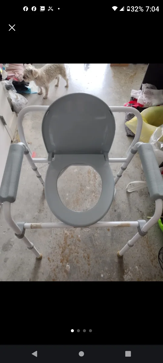 DMI Rolling Shower Chair - White and Commode image indicator(3)