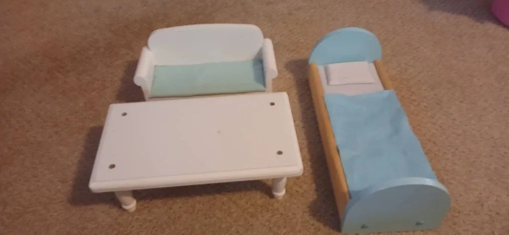 Doll Furniture Set - Couch, Table, Bed image indicator(2)