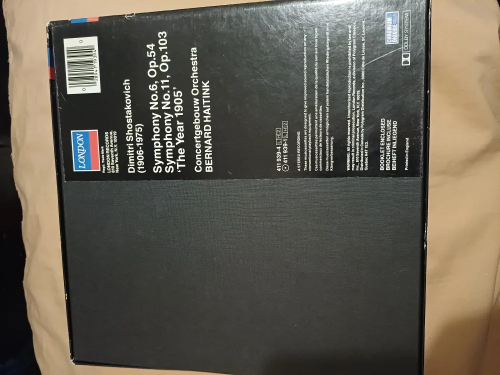 Shostakovich Symphonies 6 & 11 Cassette Tapes Set image indicator(5)