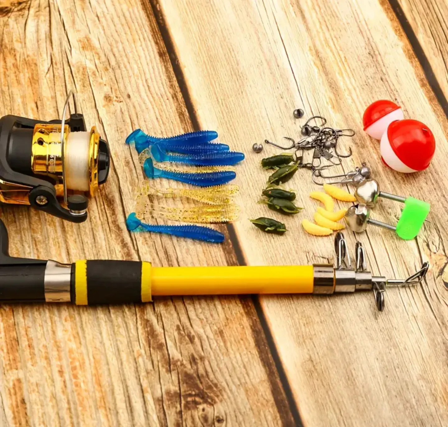 Fishing Rod Combo, NEW, Telescopic, Reel, Line, Carrying Bag image indicator(2)