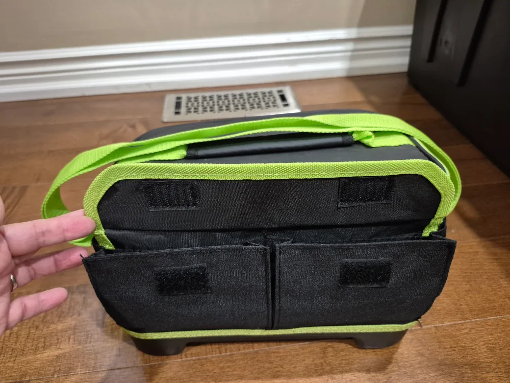 Uline Insulated Lunch Bag - Black & Green image indicator(2)