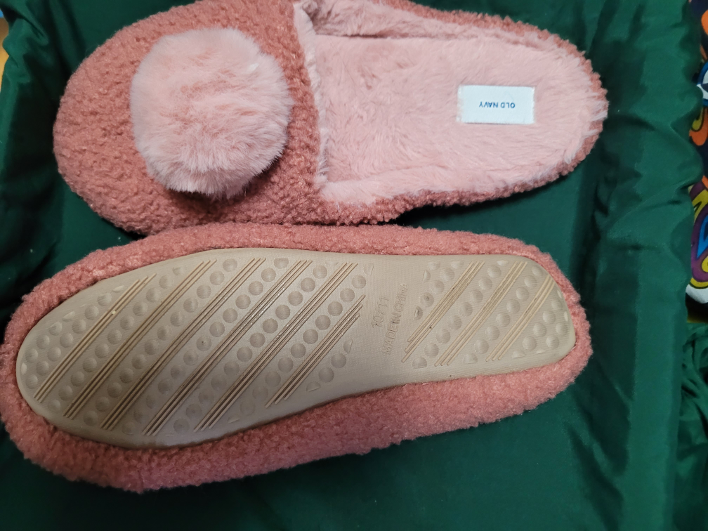 Old Navy Pink Pom Pom Slippers - photo 2