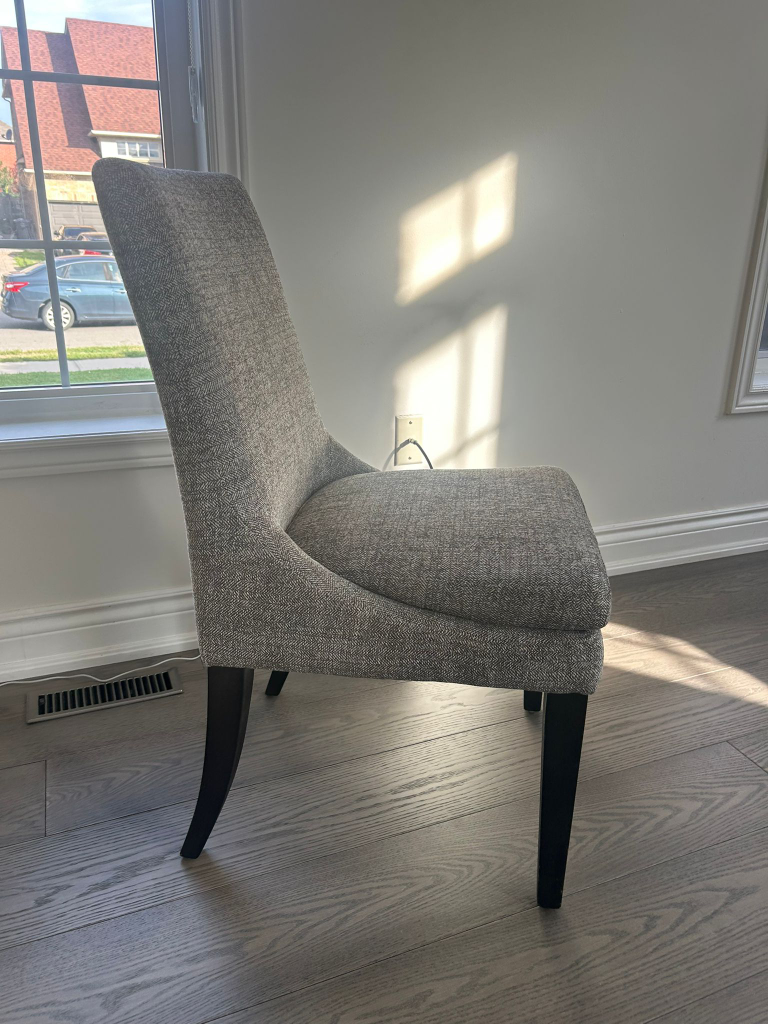 Upholstered Dining Chairs- Grey - 6 chairs - $80 each - photo 2