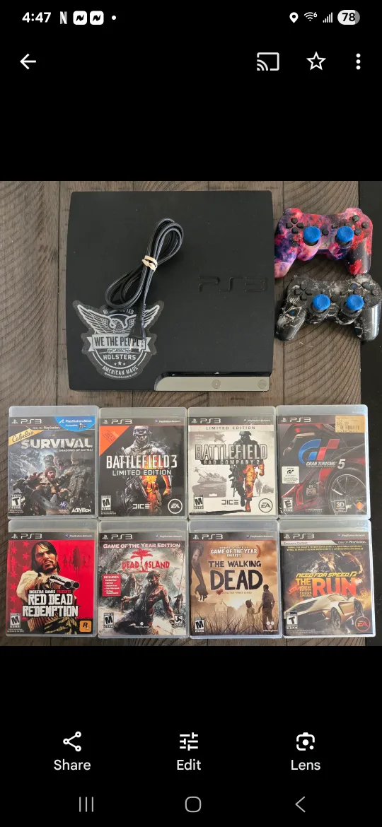 PS3 Console with Games thumbnail