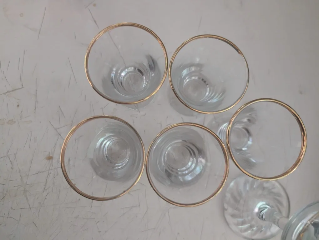Gold Rimmed Shot Glasses - Set of 6 thumbnail