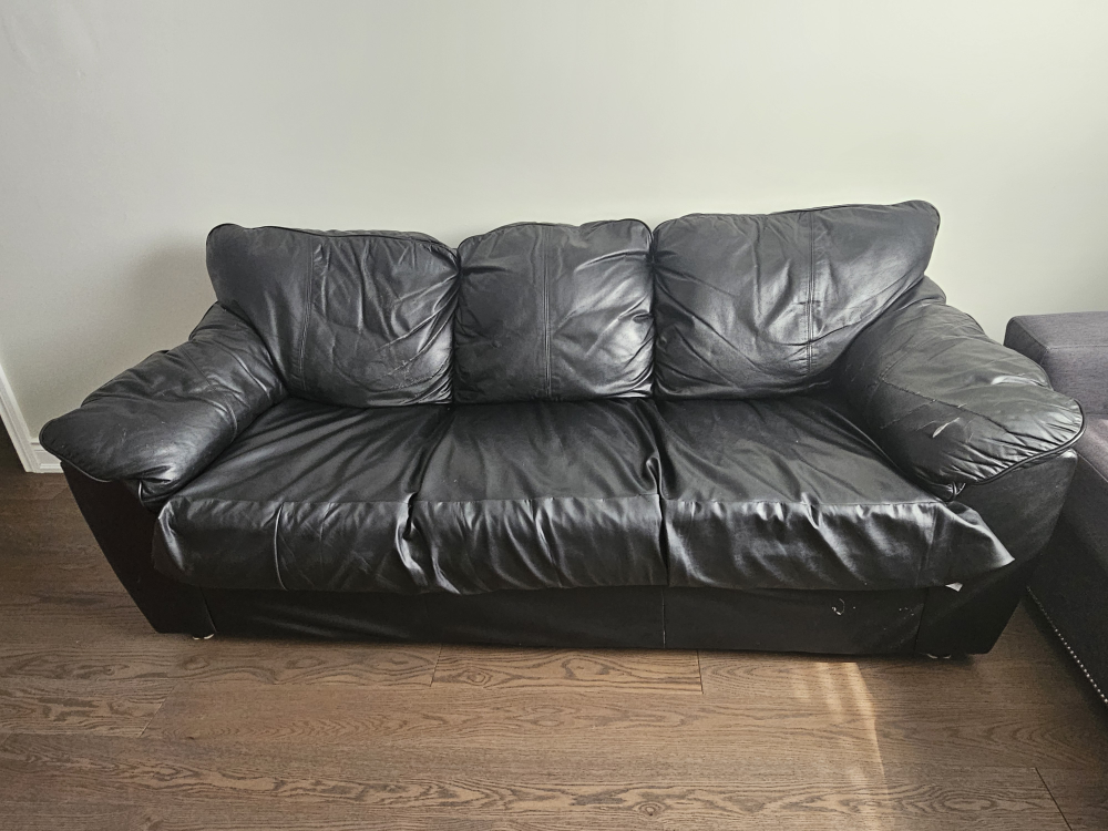 Leather Sofa - Black