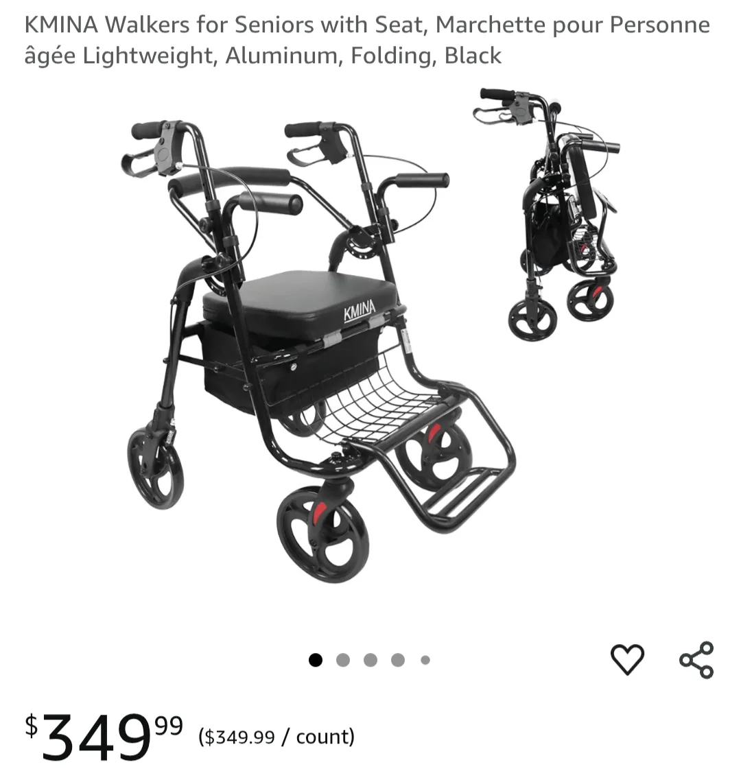 KMINA Lightweight Folding Walker for Seniors image indicator(4)