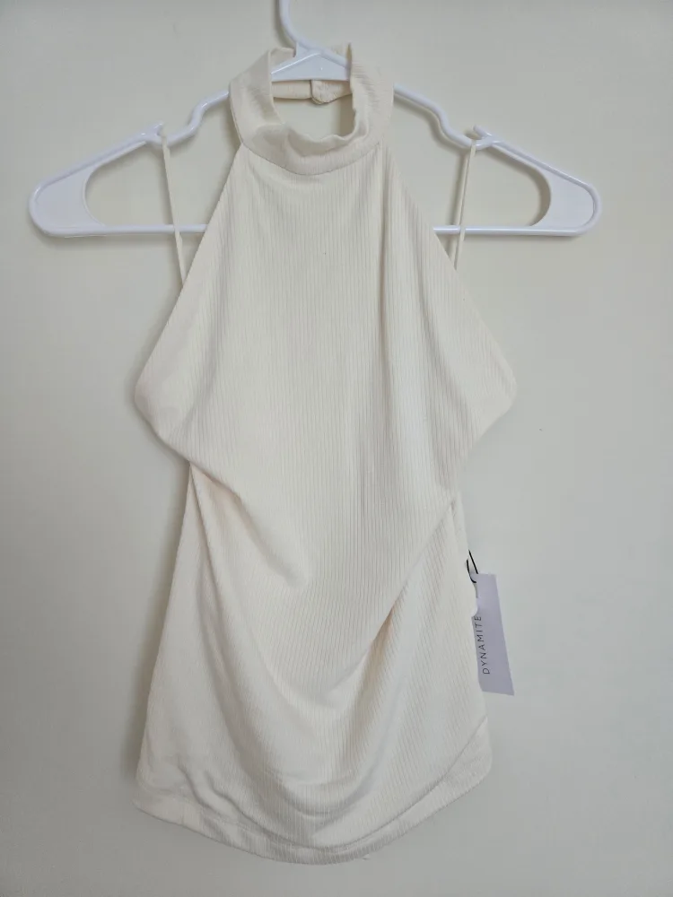 Dynamite Cream Halter Top - Size Small image indicator(4)