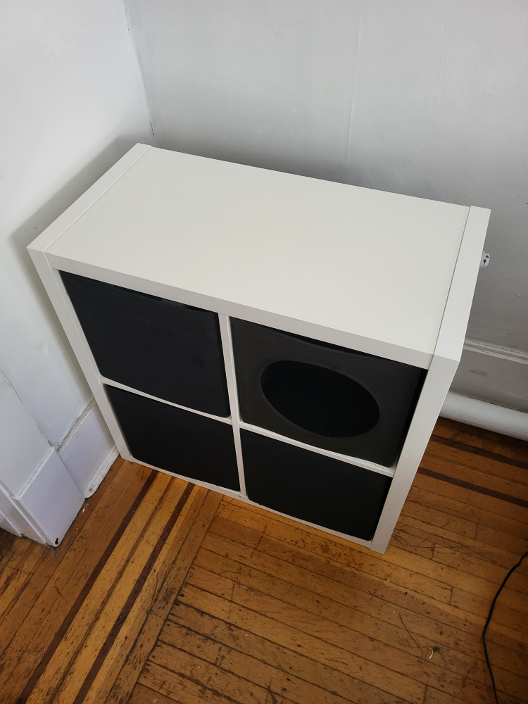 IKEA Kallax Shelf Unit with Inserts + Cat Bed - photo 2