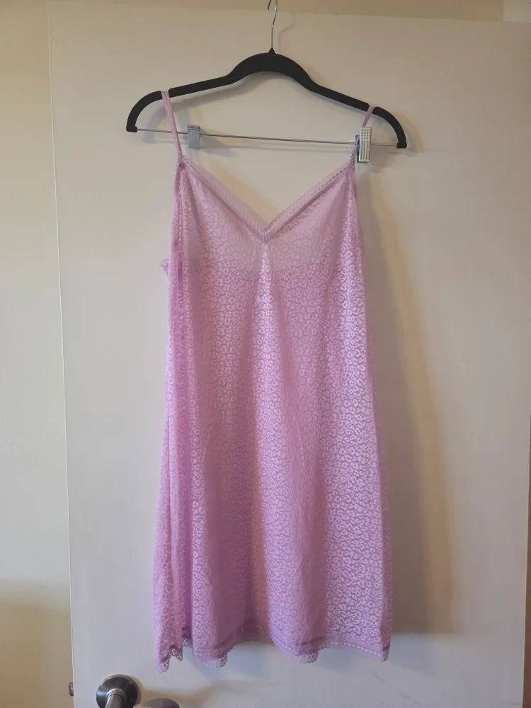 Victoria's Secret Pink Lace Slip Dress thumbnail