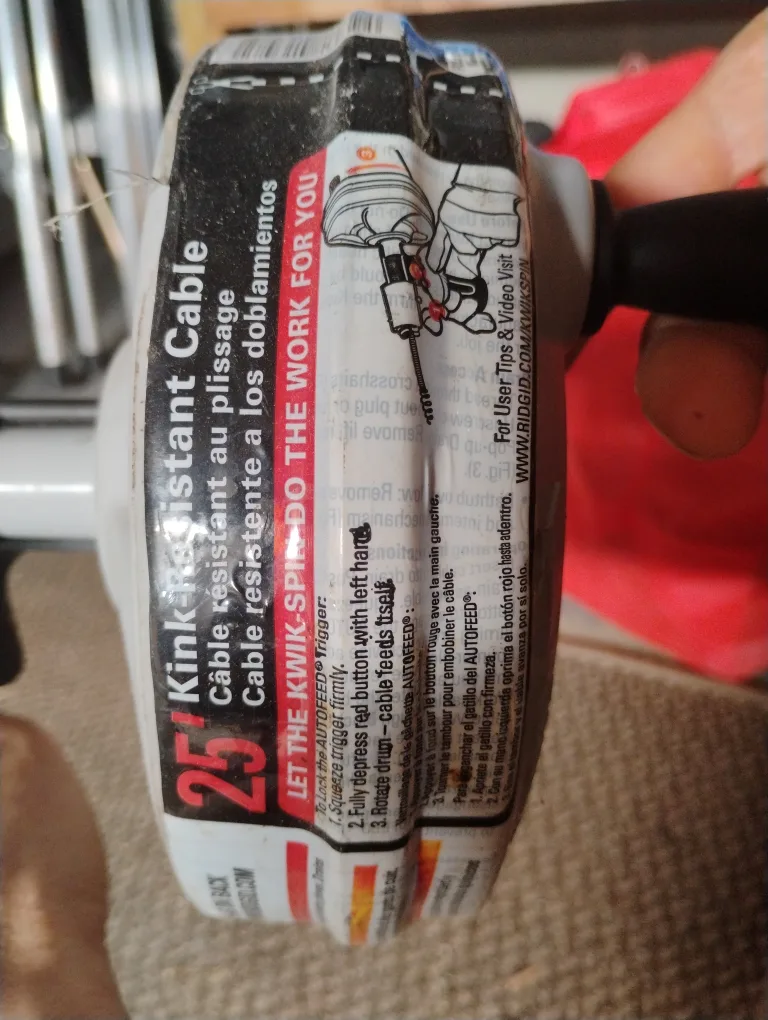 RIDGID Kwik-Spin Drain auger- declog pipes image indicator(3)