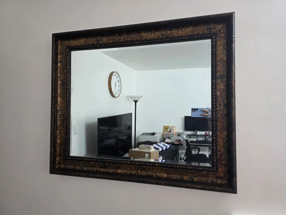 Large Ornate Framed Wall Mirror thumbnail