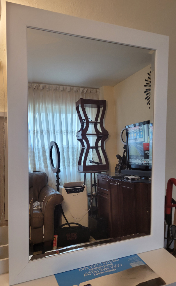 White Framed Mirror