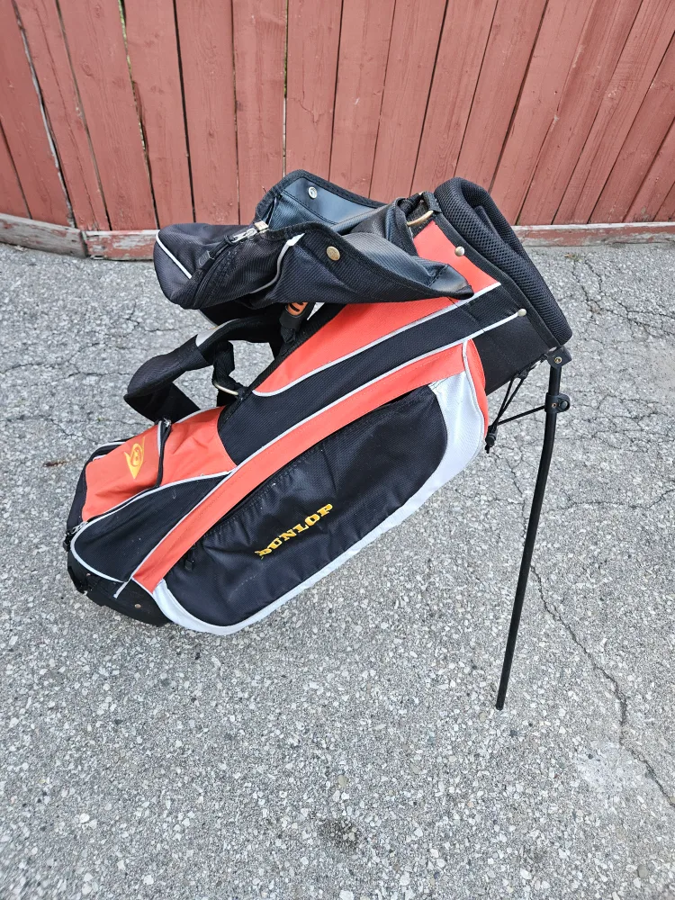 Dunlop Golf Stand Bag - Black & Orange thumbnail