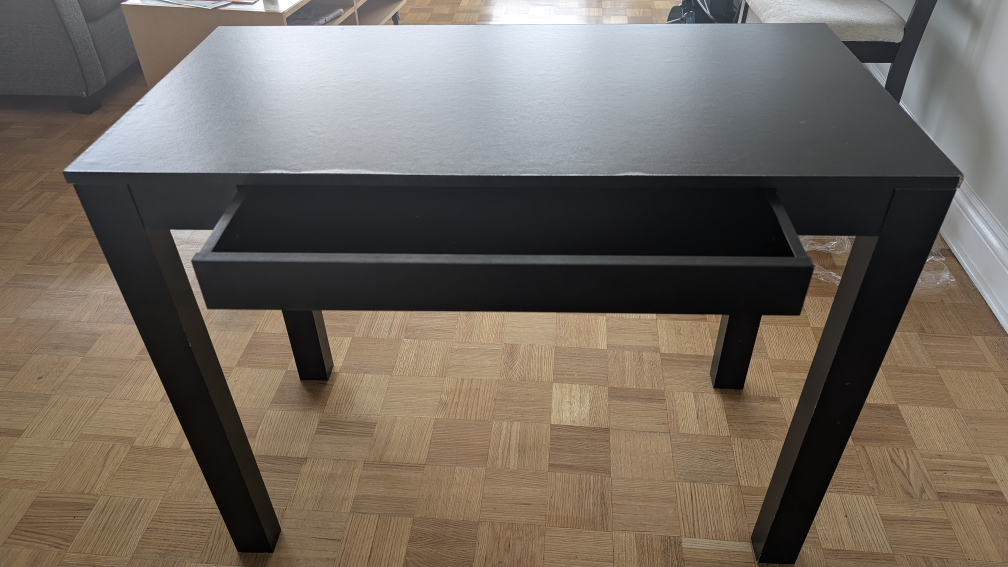 Black Desk with Drawer