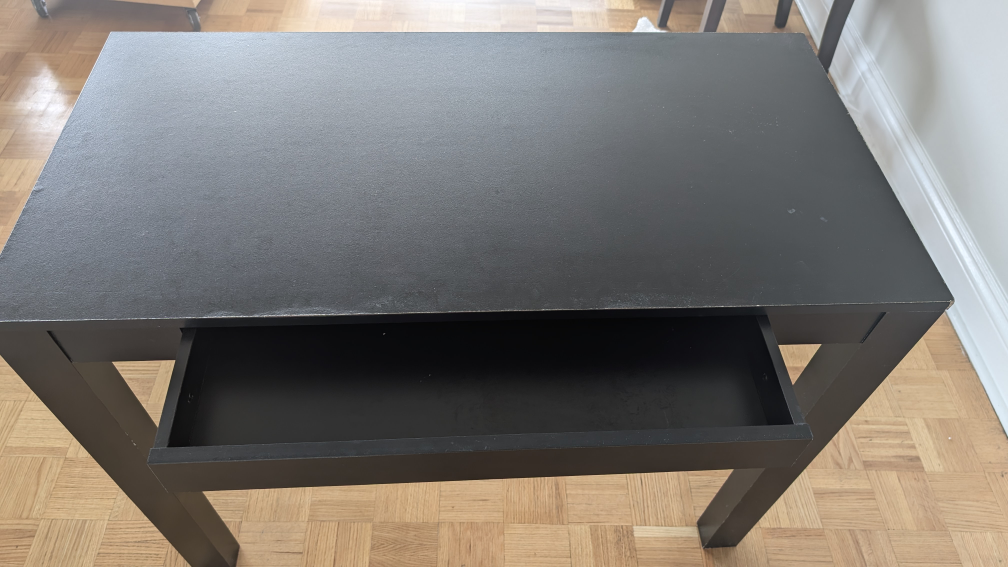 Black Desk with Drawer - photo 2