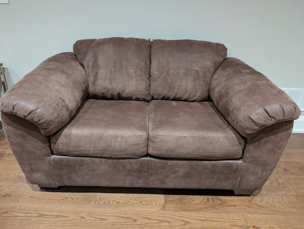 Brown  Loveseat sofa thumbnail