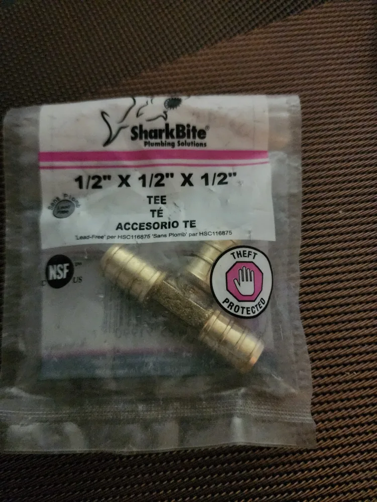 SharkBite 1/2" x 1/2" x 1/2" PEX Tee image indicator(2)