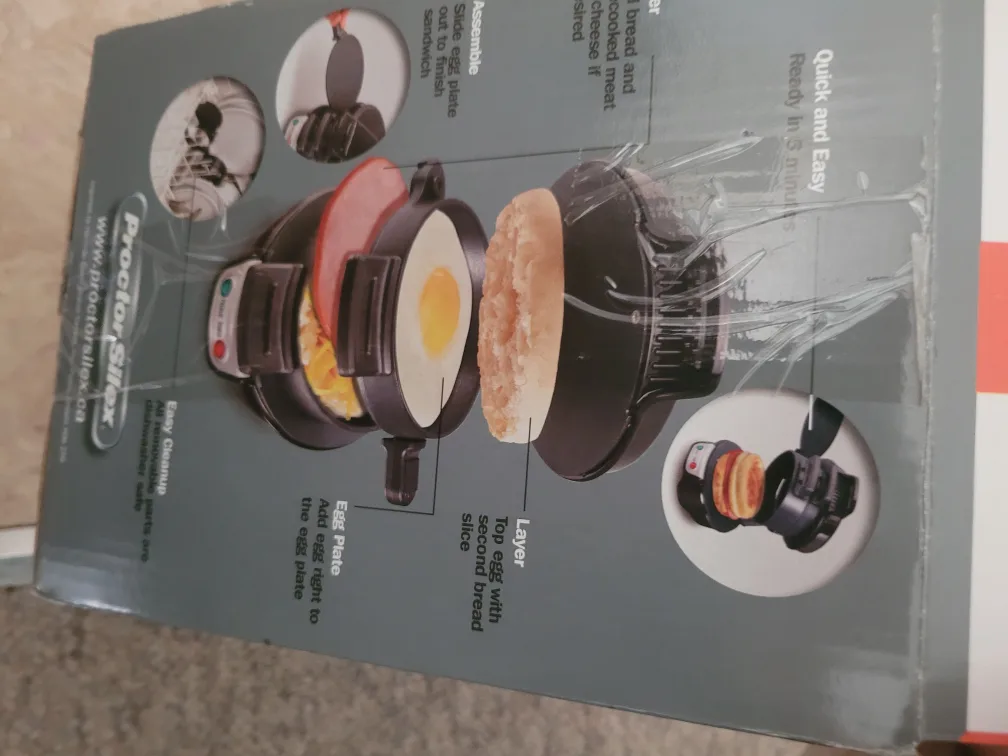 New Proctor Silex Durable Breakfast Sandwich Maker image indicator(2)