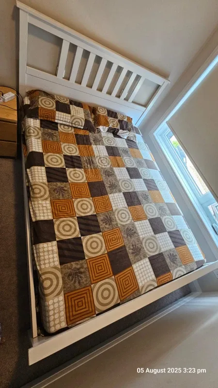 IKEA Hemnes White Bed Frame + mattress thumbnail