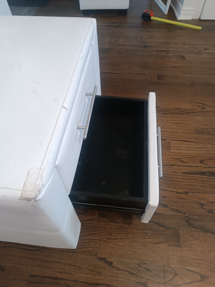 White 2-Drawer Nightstand - photo 3