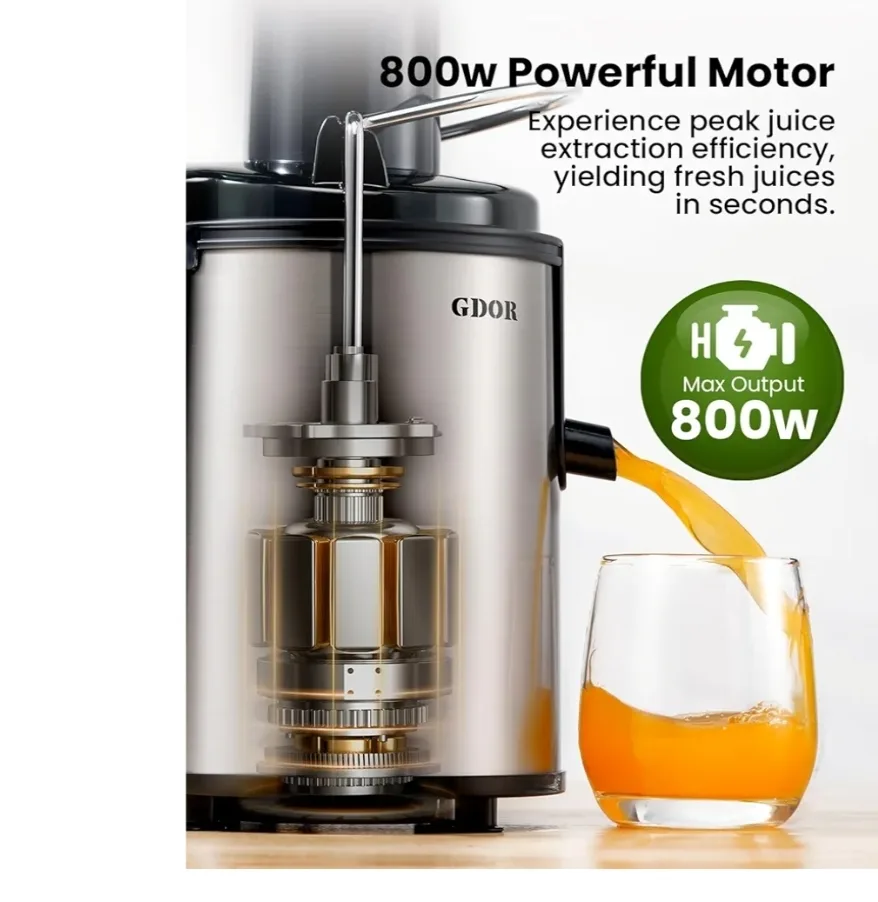GDOR Juicer - Powerful 800W Motor thumbnail