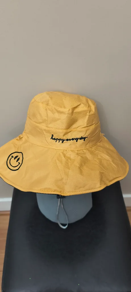 Reversible Bucket Hat - Black & Yellow thumbnail