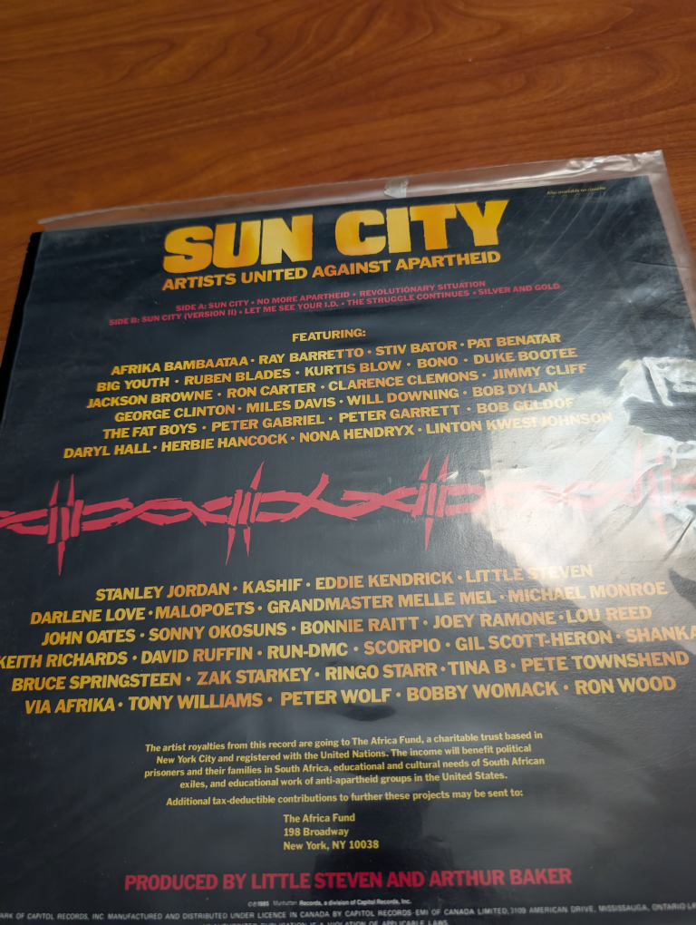 Sun City - Artists United Against Apartheid Vinyl Record - photo 2