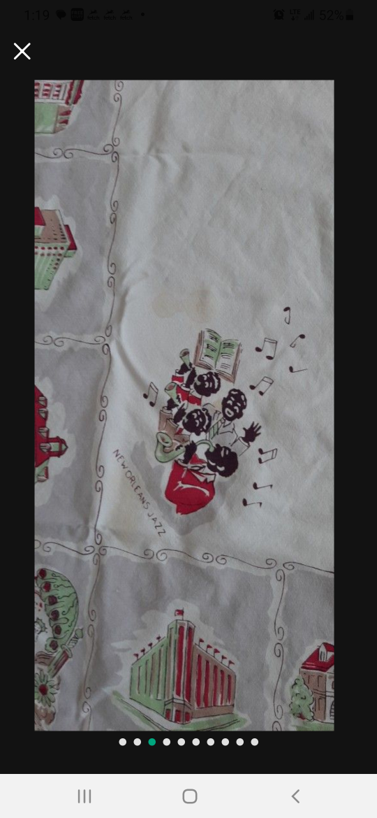 Vintage New Orleans Souvenir Tablecloth - photo 3