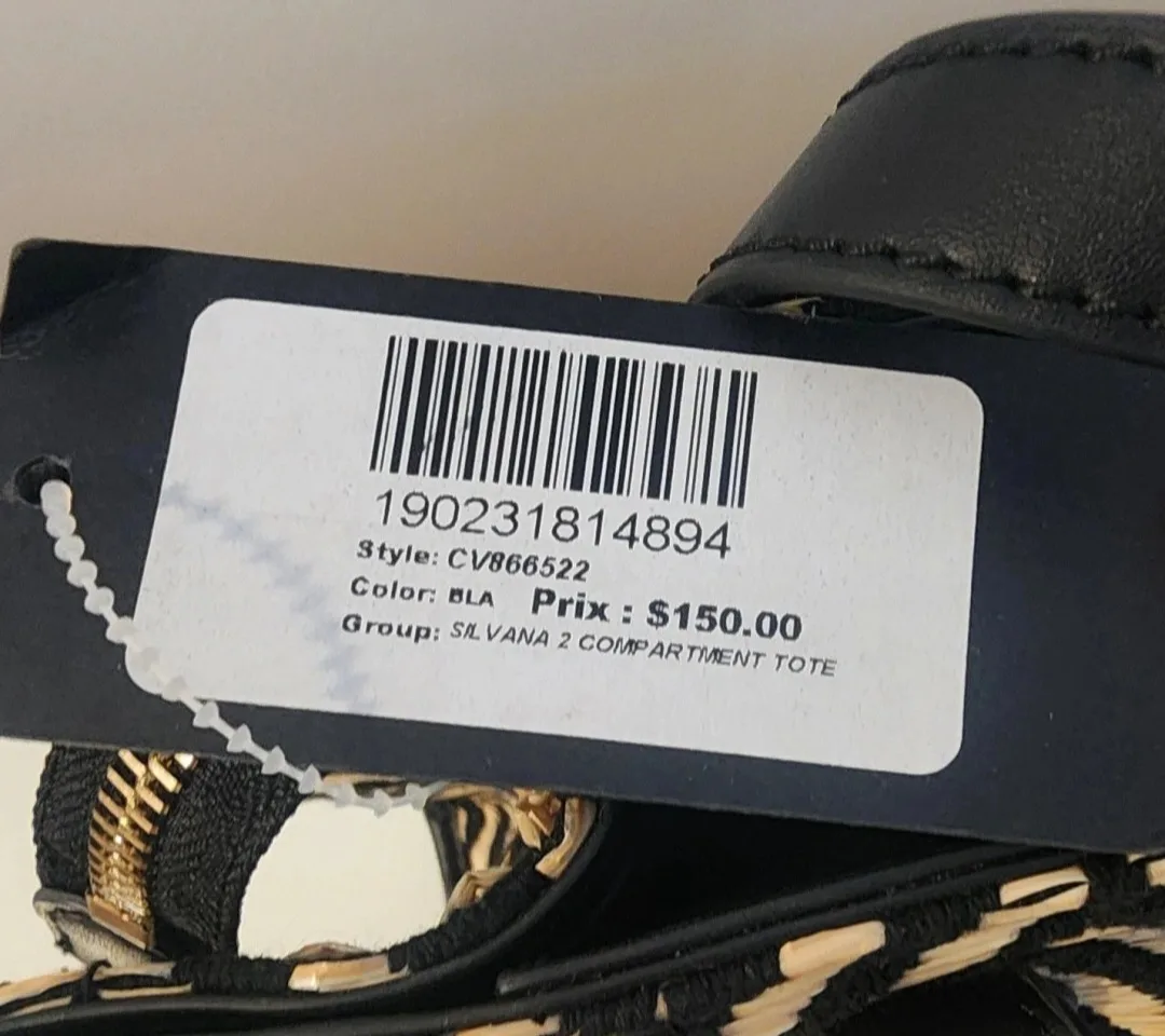 Guess Silvana 2 Compartment Tote - Black/Beige image indicator(2)