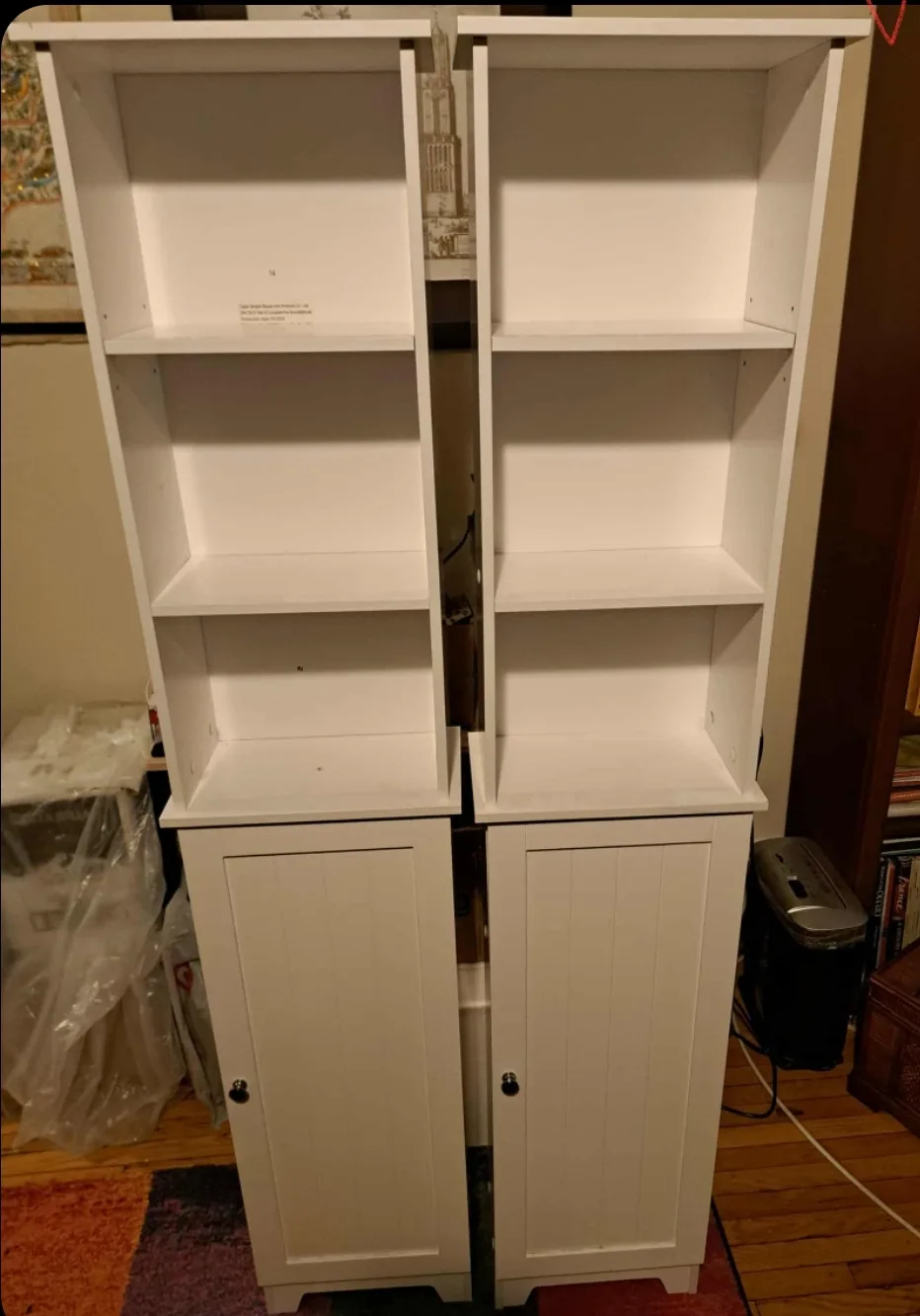 White Storage Cabinet with Doors thumbnail