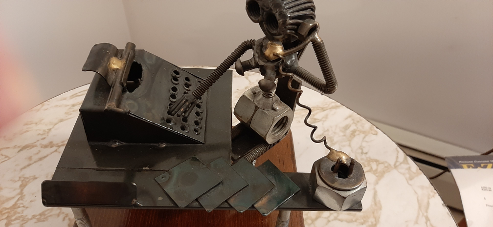 Metal Art Sculpture - Office Worker